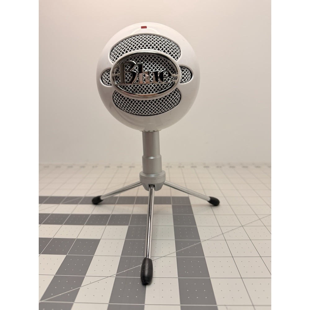 Blue Snowball iCE Condenser Microphone‎ White with Desktop Stand - Untested